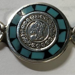 Turquoise and sterling silver bracelet